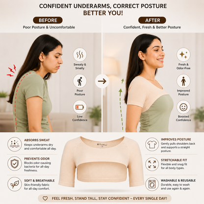 2 in 1 Underarm Sweat & Posture Support Top