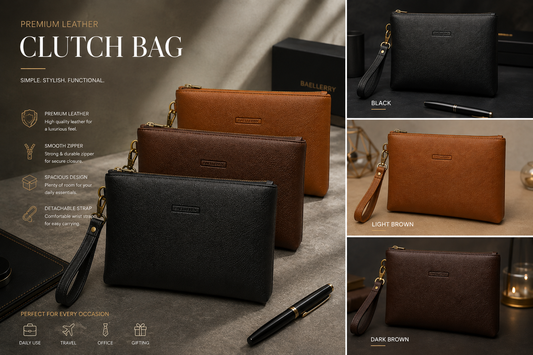 🖤 Premium Leather Clutch Bag