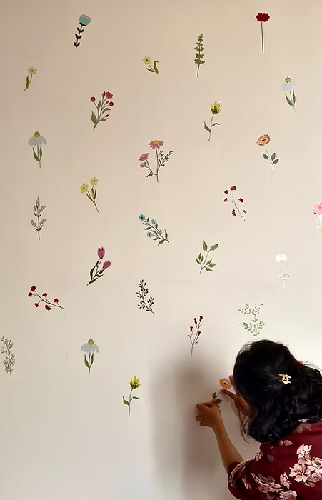 DIY Floral Bloom Wall Stickers