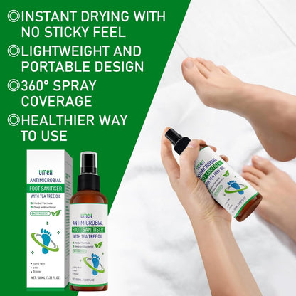 🌿 Umax Antimicrobial Foot Sanitiser Spray with Tea Tree Oil
